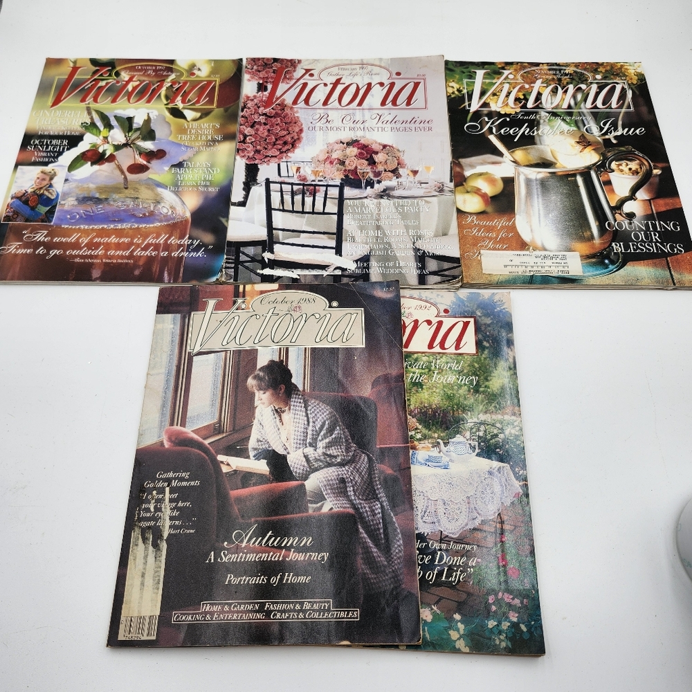 Lot of 5 vintage Victoria Bliss 1997 decorating home & garden back issues